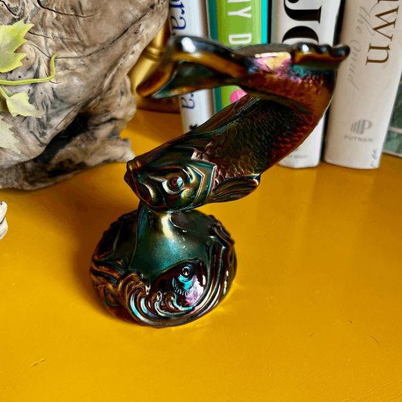 Fenton Carnival Amethyst Jumping Trout Fish 5193RE - Picture 2 of 6